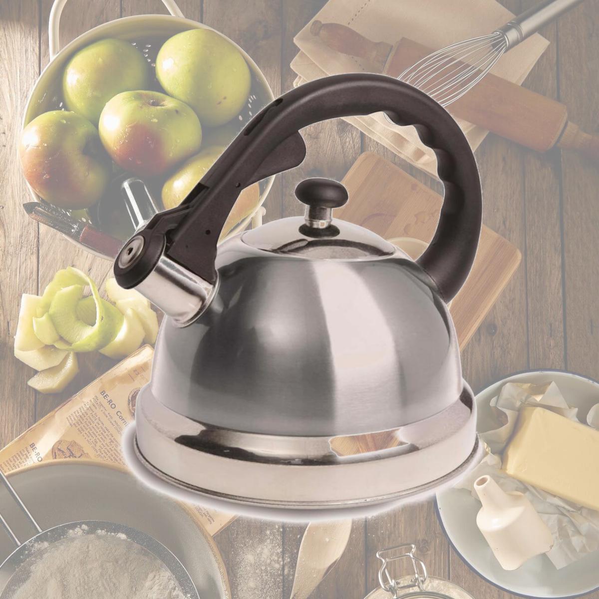 Picture of Gibson 6069049 2.2 qt. Silver Whistling Stainless Steel Tea Kettle