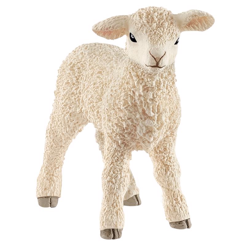 9019176 Farm World Plastic Lamb Toy, White - Case of 5