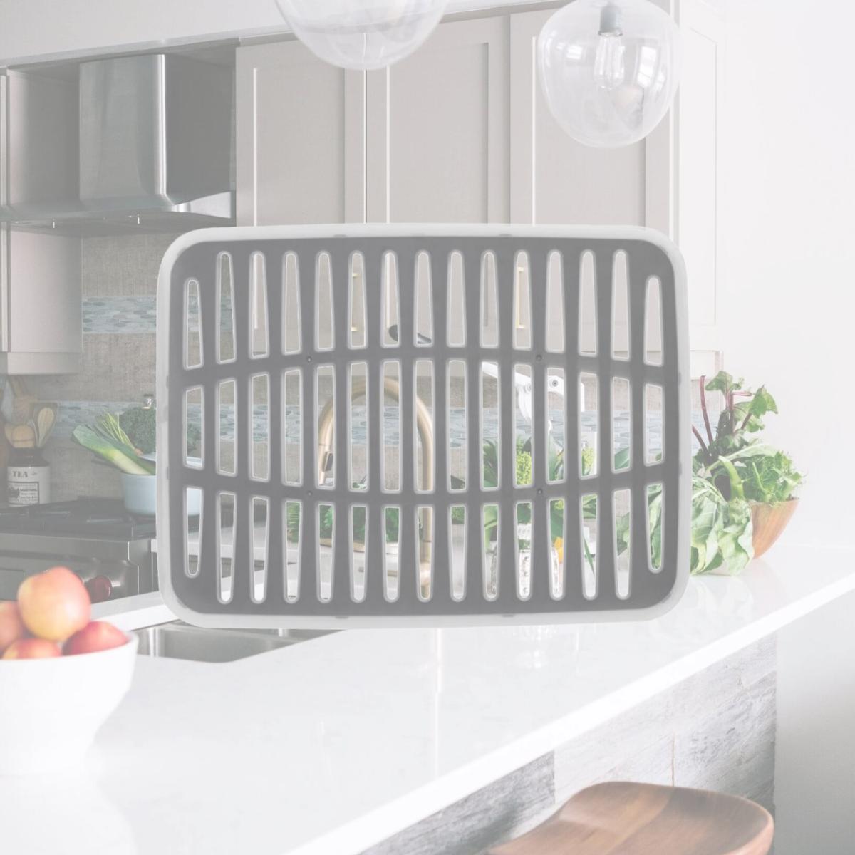 Picture of Spectrum Diversified Designs 6076397 12 x 16 x 1 in. Cora Plastic Sink Mat, Clear & Gray