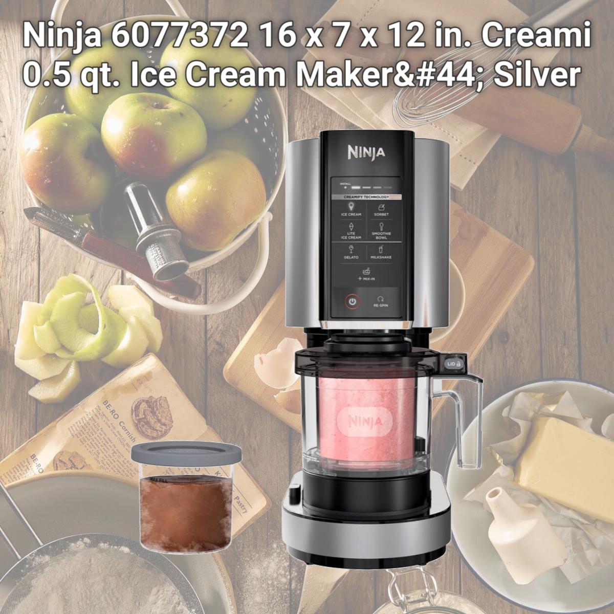Picture of Ninja 6077372 16 x 7 x 12 in. Creami 0.5 qt. Ice Cream Maker, Silver
