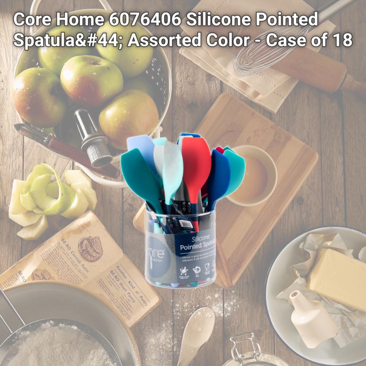 Picture of Core Home 6076406 Silicone Pointed Spatula, Assorted Color - Case of 18