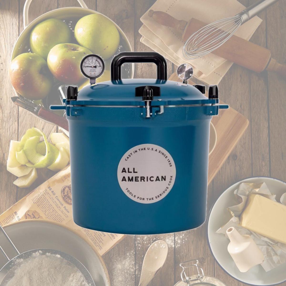 Picture of All American 6077328 21.5 qt. Aluminum Pressure Canner, Blue