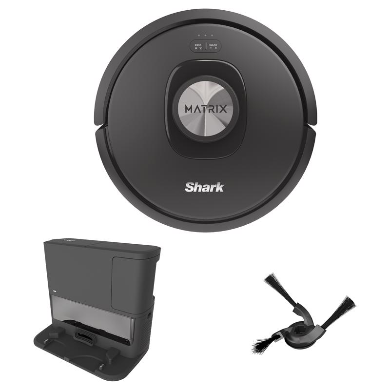 1036524 Matrix Bagless Cordless Standard Filter Wi-Fi Connected Robotic Vacuum, Black & Gray