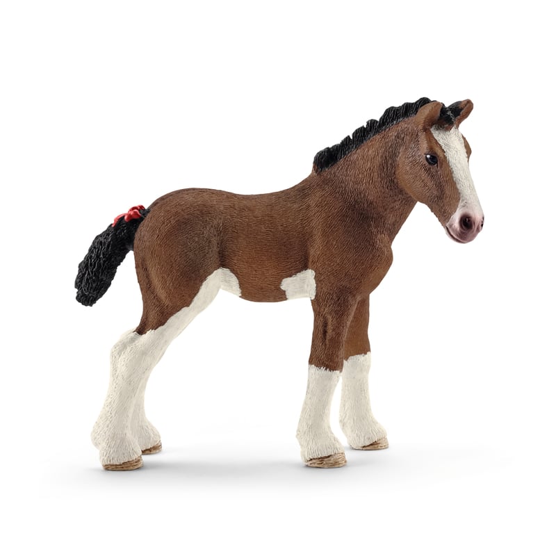9019070 Farm World Clydesdale Foal Toy, Brown & White - Pack of 5