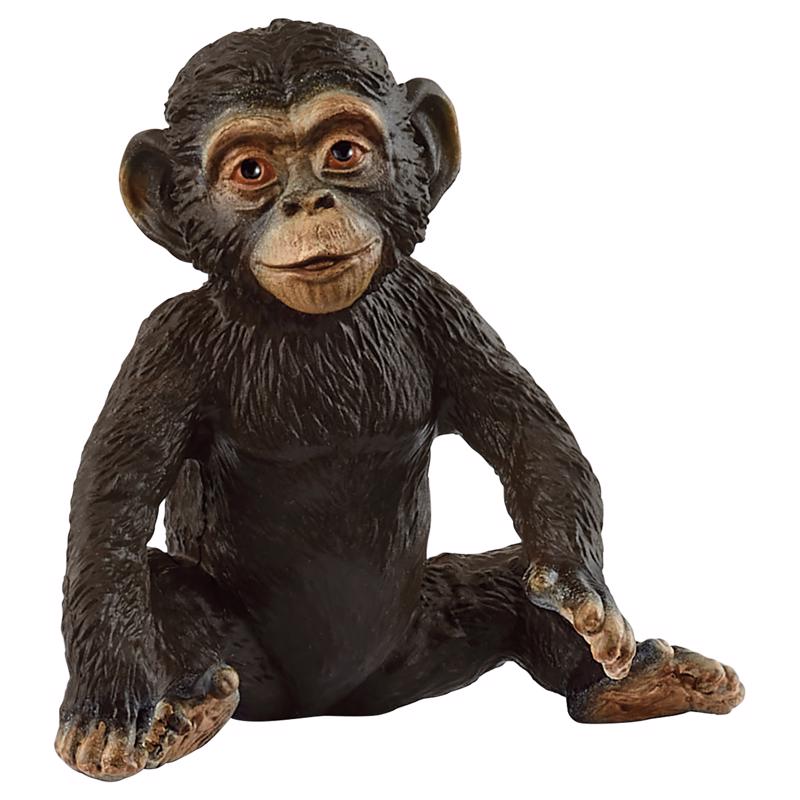 9110451 Chimpanzee Cub Figurine, Brown & Black - Pack of 5