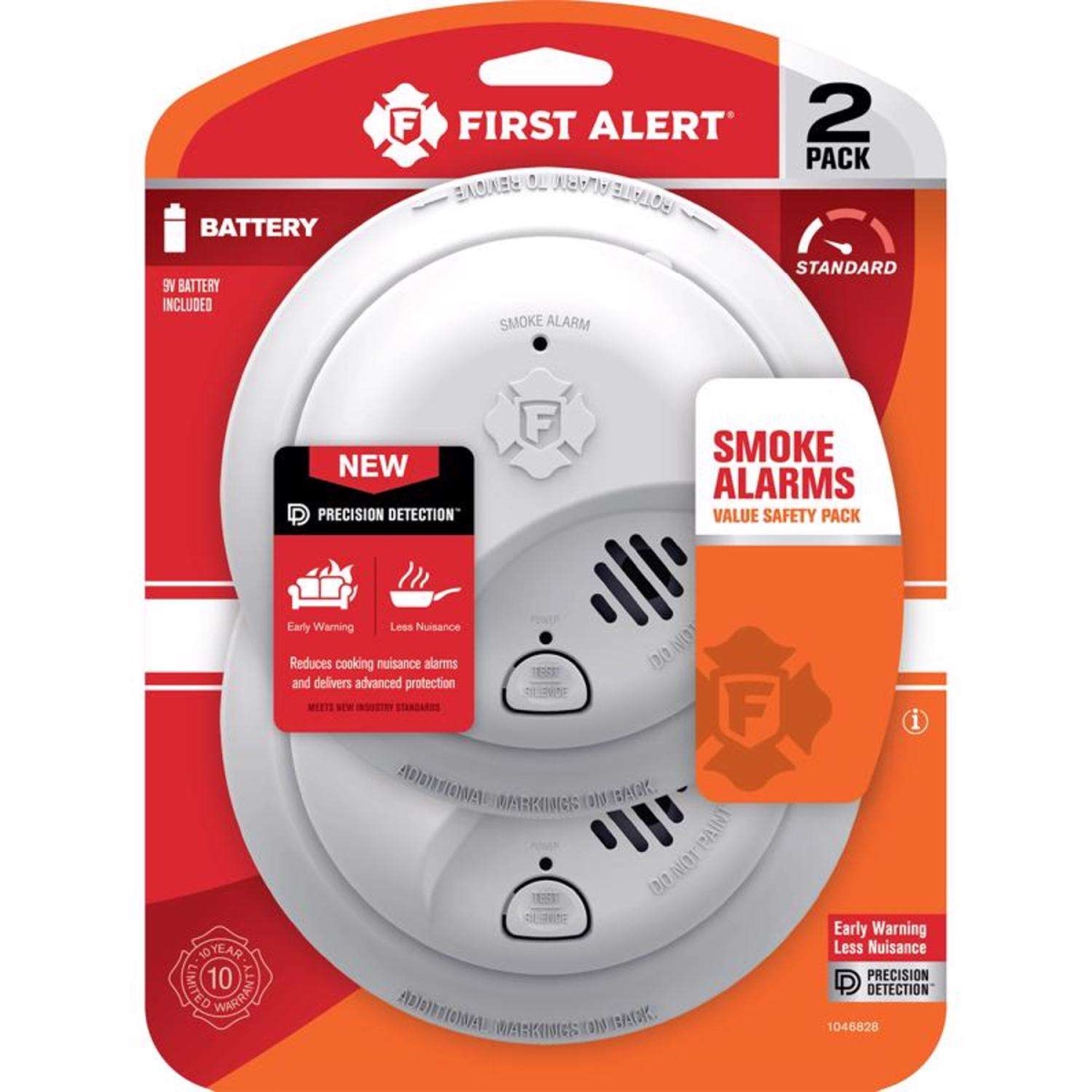 UPC 029054022370 product image for 5050073 First Alert Battery-Powered Ionization Smoke Detector - Pack of 2 | upcitemdb.com