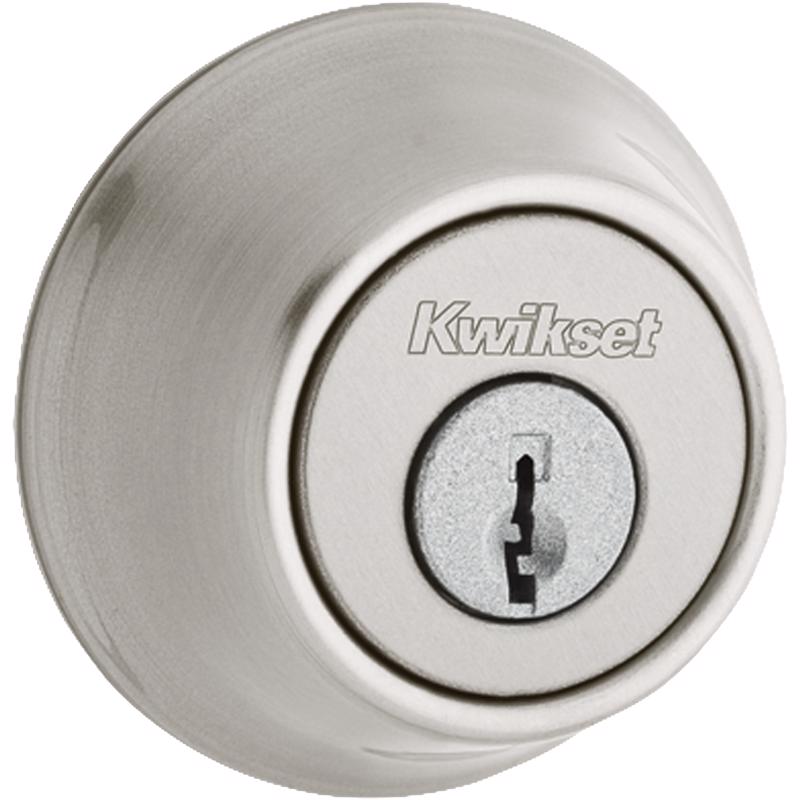 Kwikset 5064909 Satin Nickel Metal Single Cylinder Deadbolt