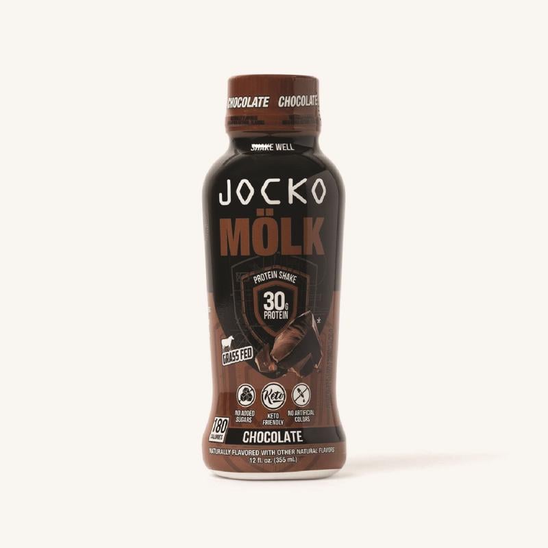 JOCKO MILK Chocolate Protein Shake, 12 fl oz - Pack of 12