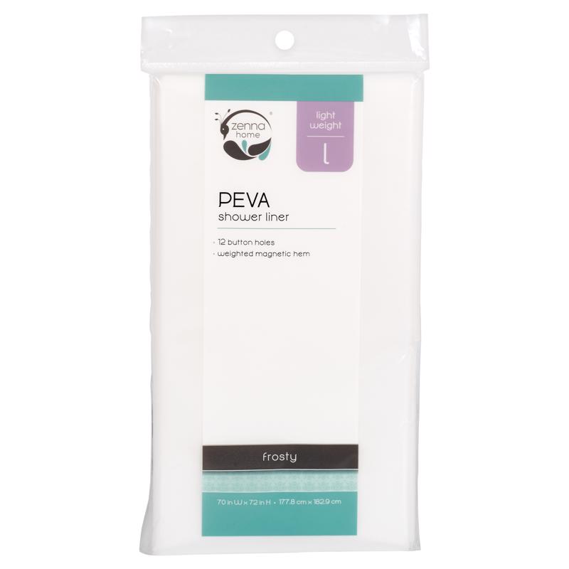 4037145 72 in. Clear PEVA Frosted Shower Curtain Liner