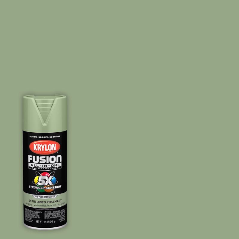 1042330 12 oz Fusion Satin Dried Rosemary All-In-One Spray Paint - Pack of 6