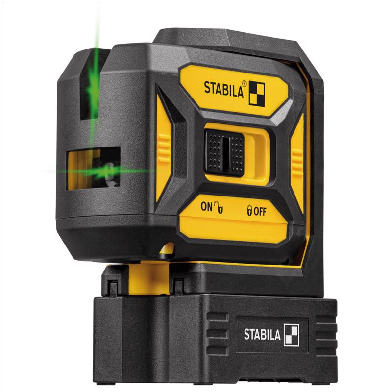 2056400 30 ft. 4-Beam Self Leveling Crossline & Plumb Dot Cross-Line Laser Kit, Black & Yellow