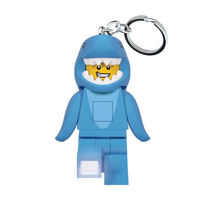 6038705 Classic Plastic Blue Shark Keychain Light