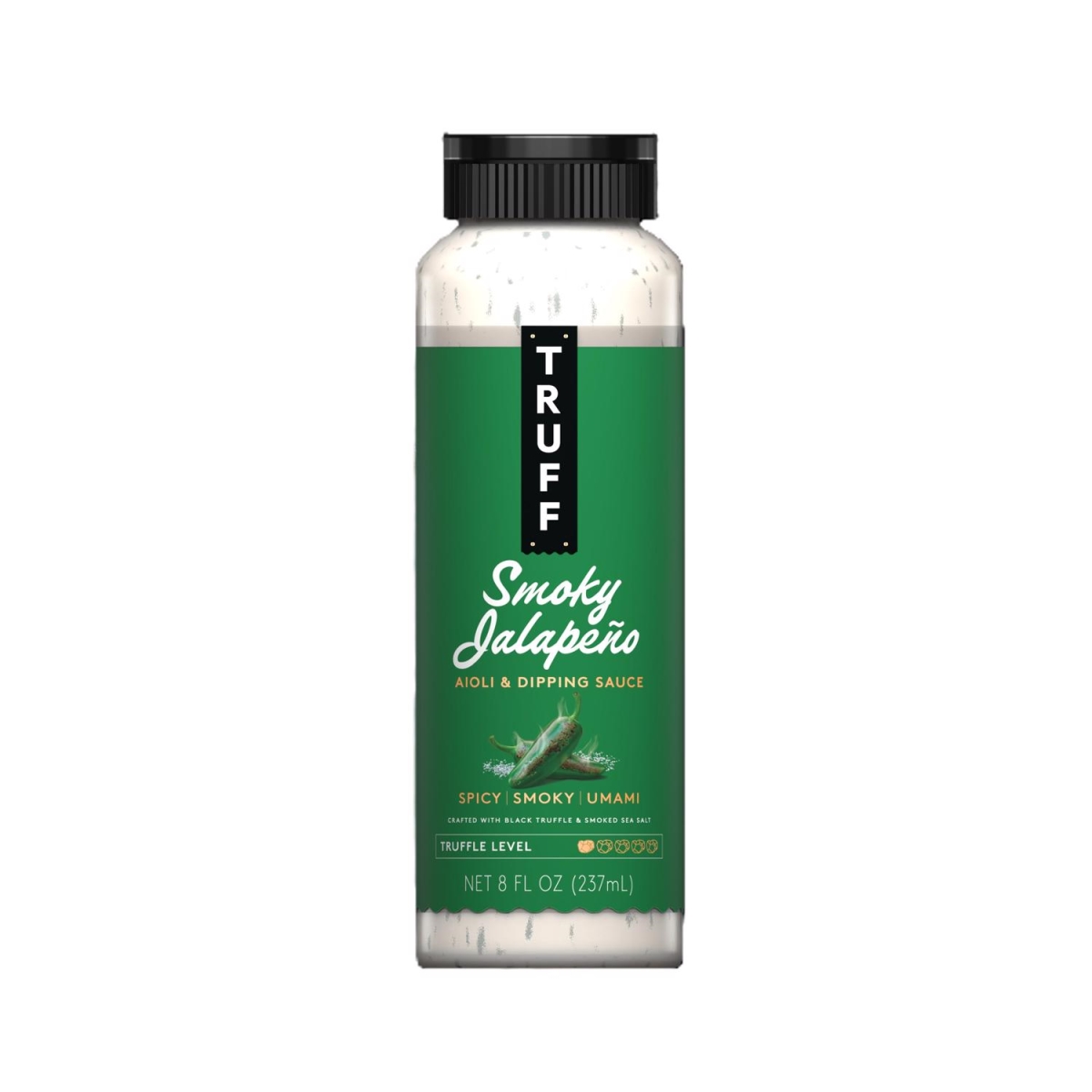 Truff Black Truffle Smoky Jalapeno Aioli Dipping Sauce Bottle - 8 oz