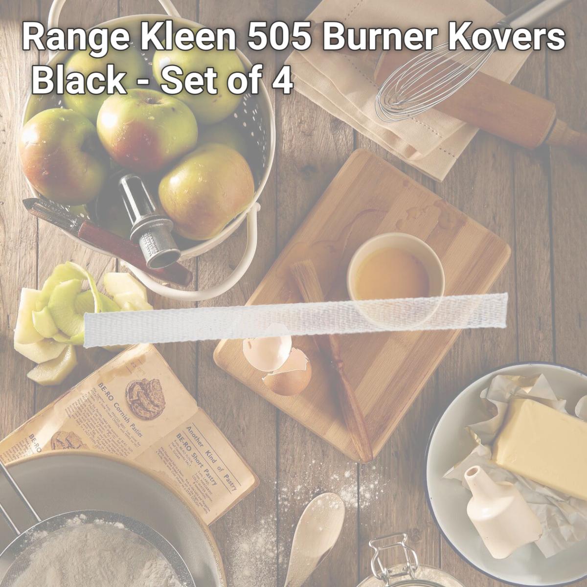 Picture of Range Kleen 505 Burner Kovers  Black - Set of 4