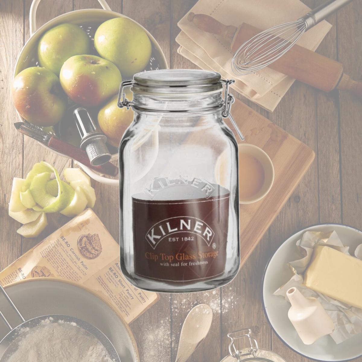 Picture of Kilner 0025513 Square Clip Top Storage Jar  68 oz - pack of 4