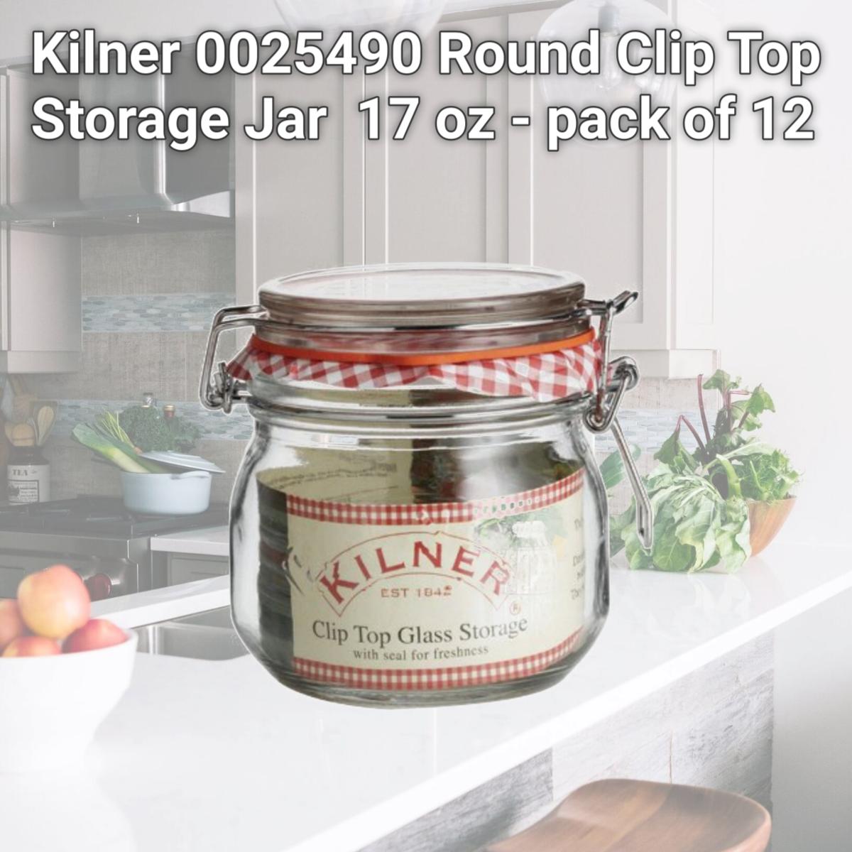 Picture of Kilner 0025490 Round Clip Top Storage Jar  17 oz - pack of 4