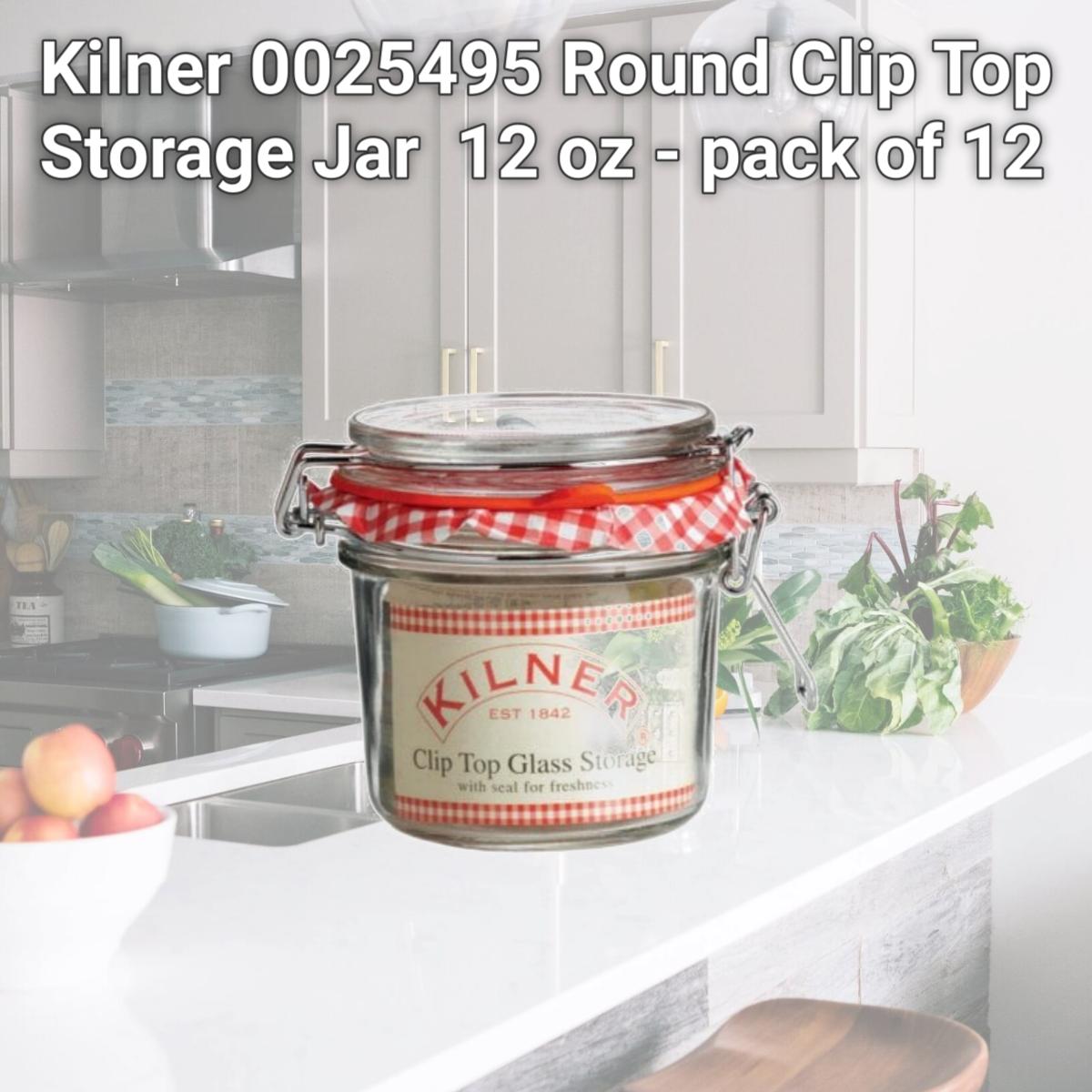 Picture of Kilner 0025495 Round Clip Top Storage Jar  12 oz - pack of 4
