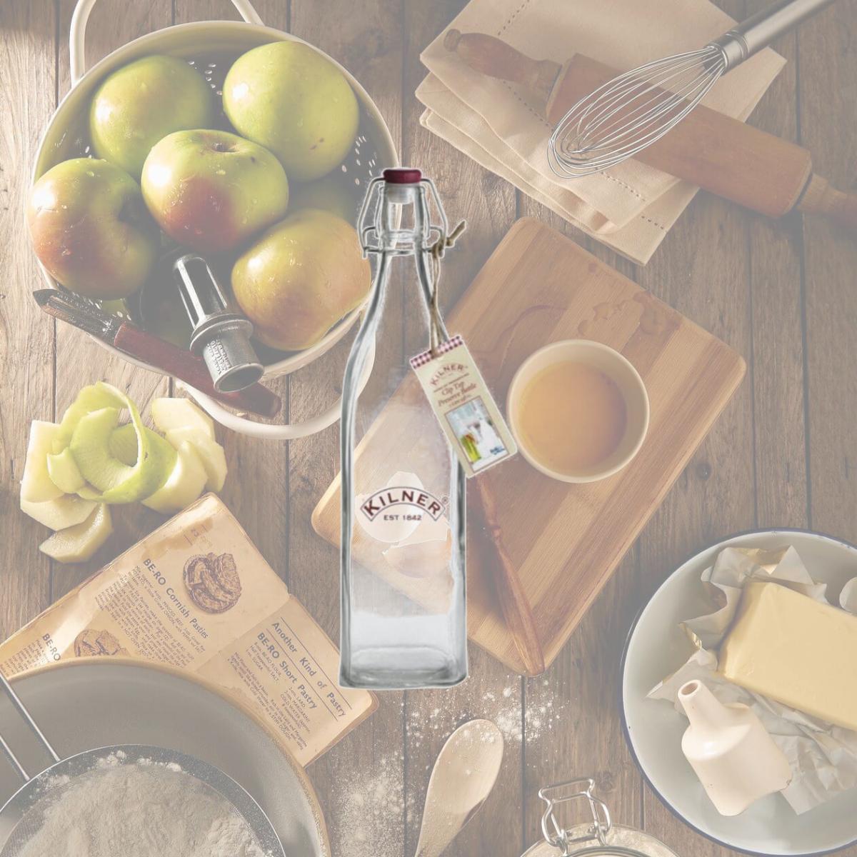Picture of Kilner 0025472 Square Clip Top Preserver Bottle  34 oz - pack of 4