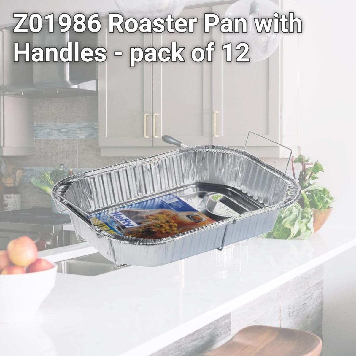 Picture of EZ Foil Z01986 Roaster Pan with Handles - pack of 12