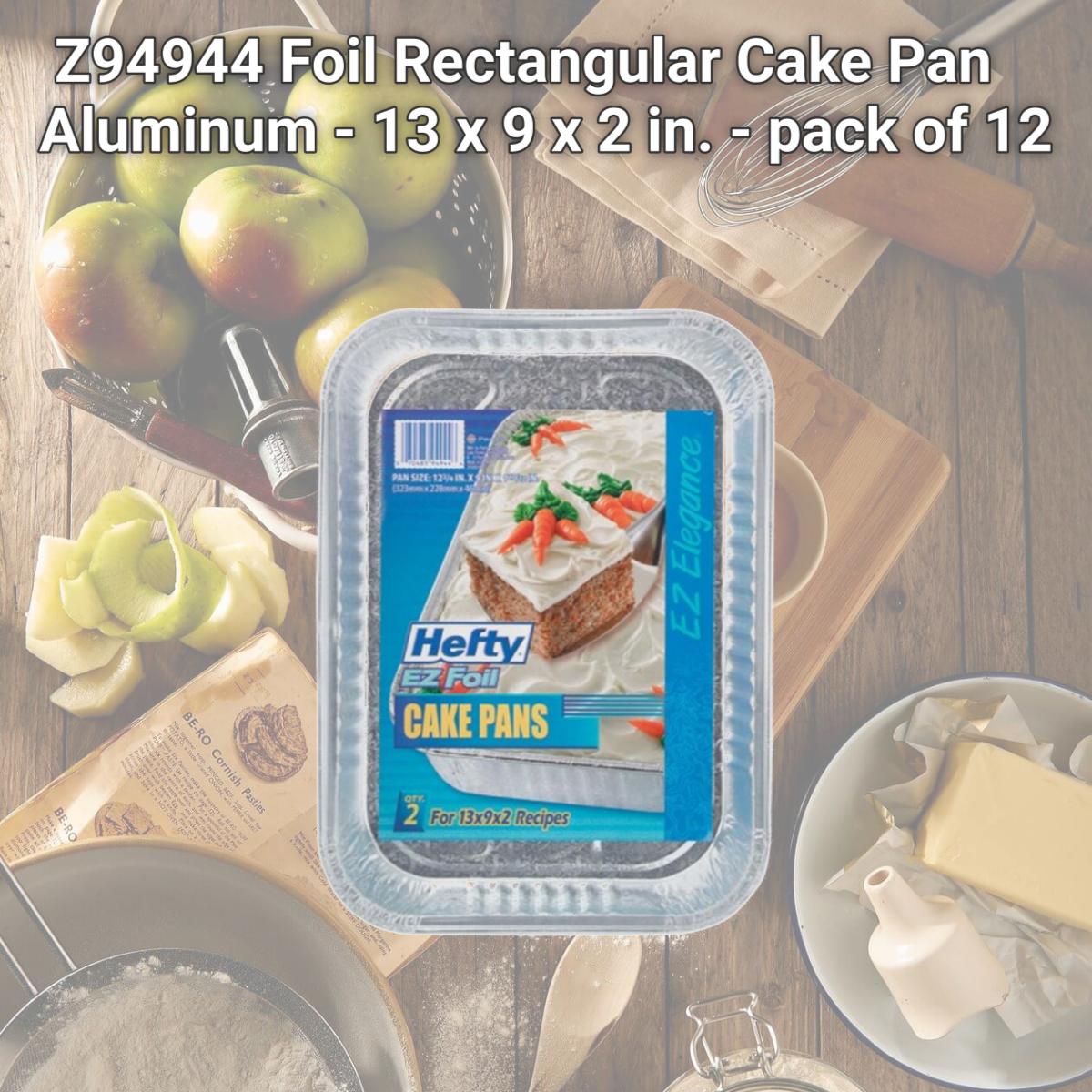 Picture of EZ Foil Z94944 Foil Rectangular Cake Pan  Aluminum - 13 x 9 x 2 in. - pack of 12