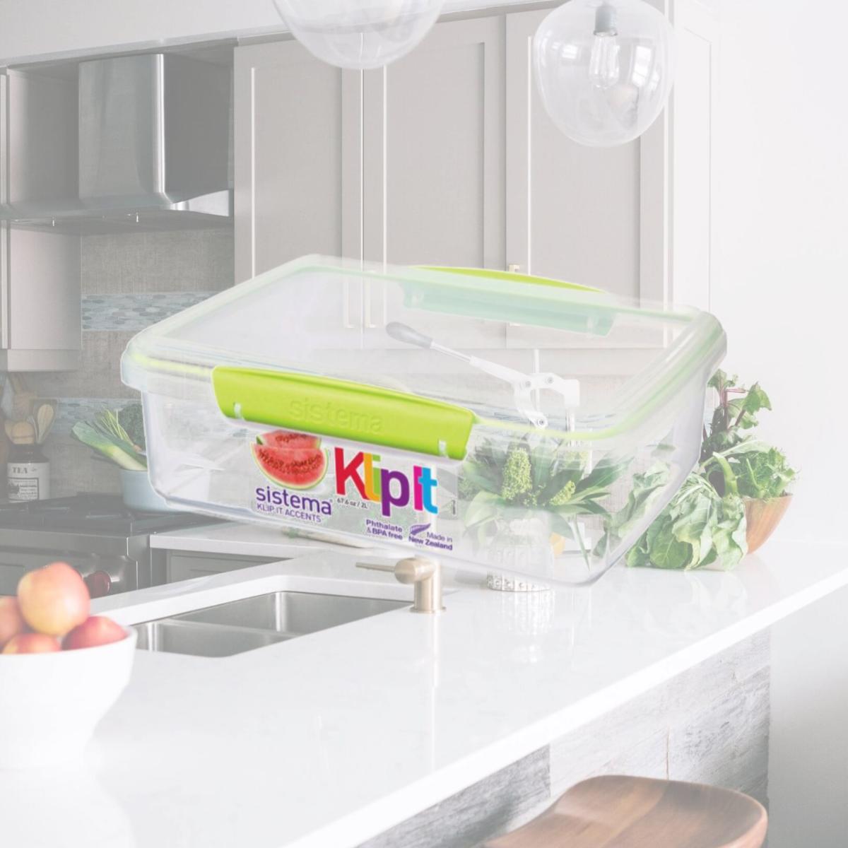 Picture of Sistema 61700 67.6 oz Klip It Food Container &amp; Lid - pack of 6