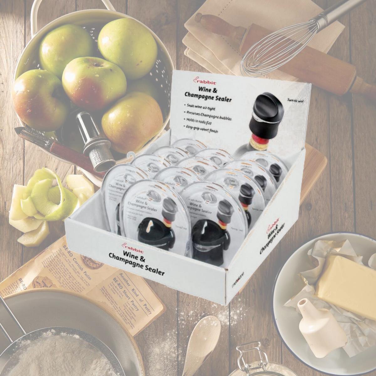 Picture of Metrokane W6115 Rabbit Wine &amp; Champagne Sealer - pack of 12