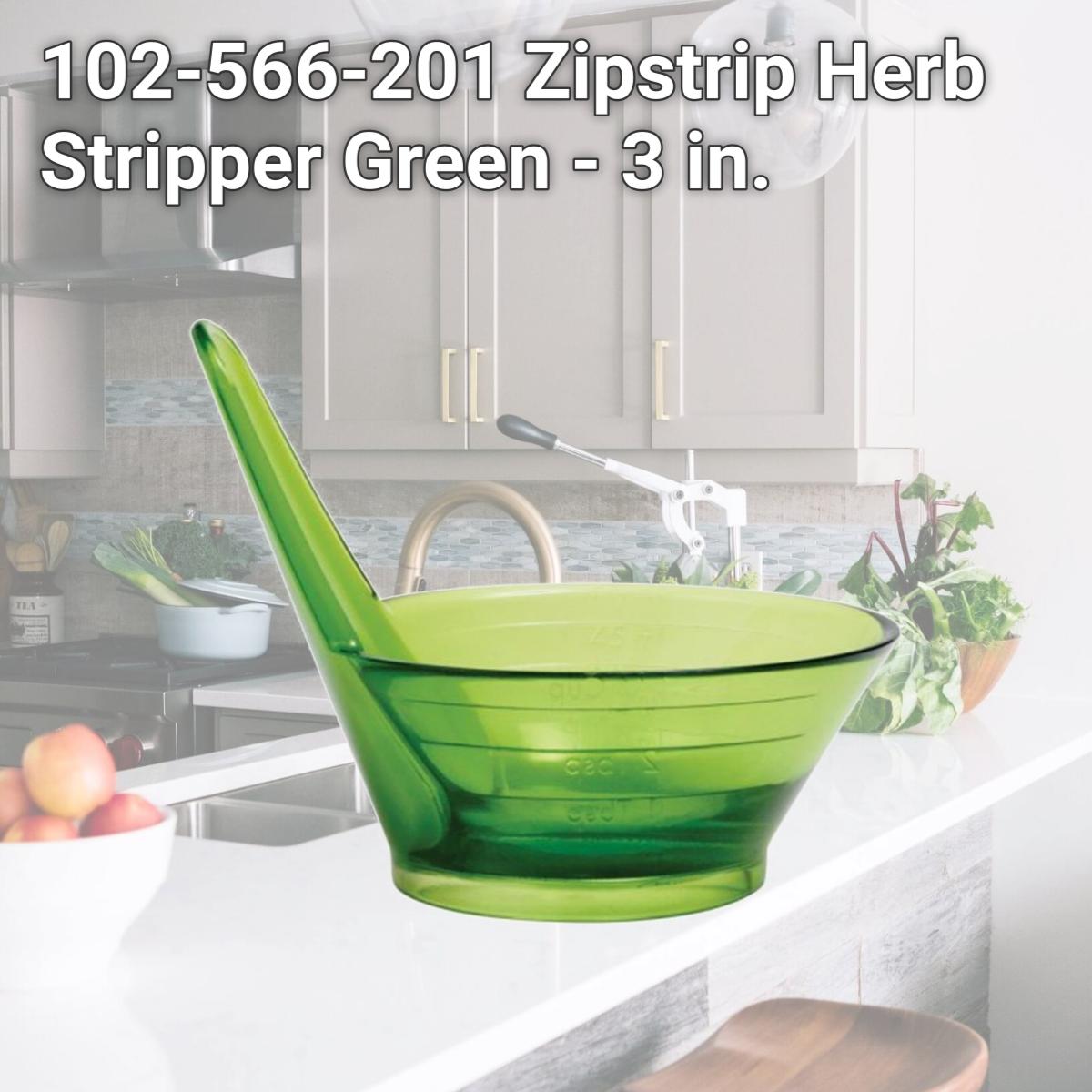 Picture of Chefn 102-566-201 Zipstrip Herb Stripper  Green - 3 in.