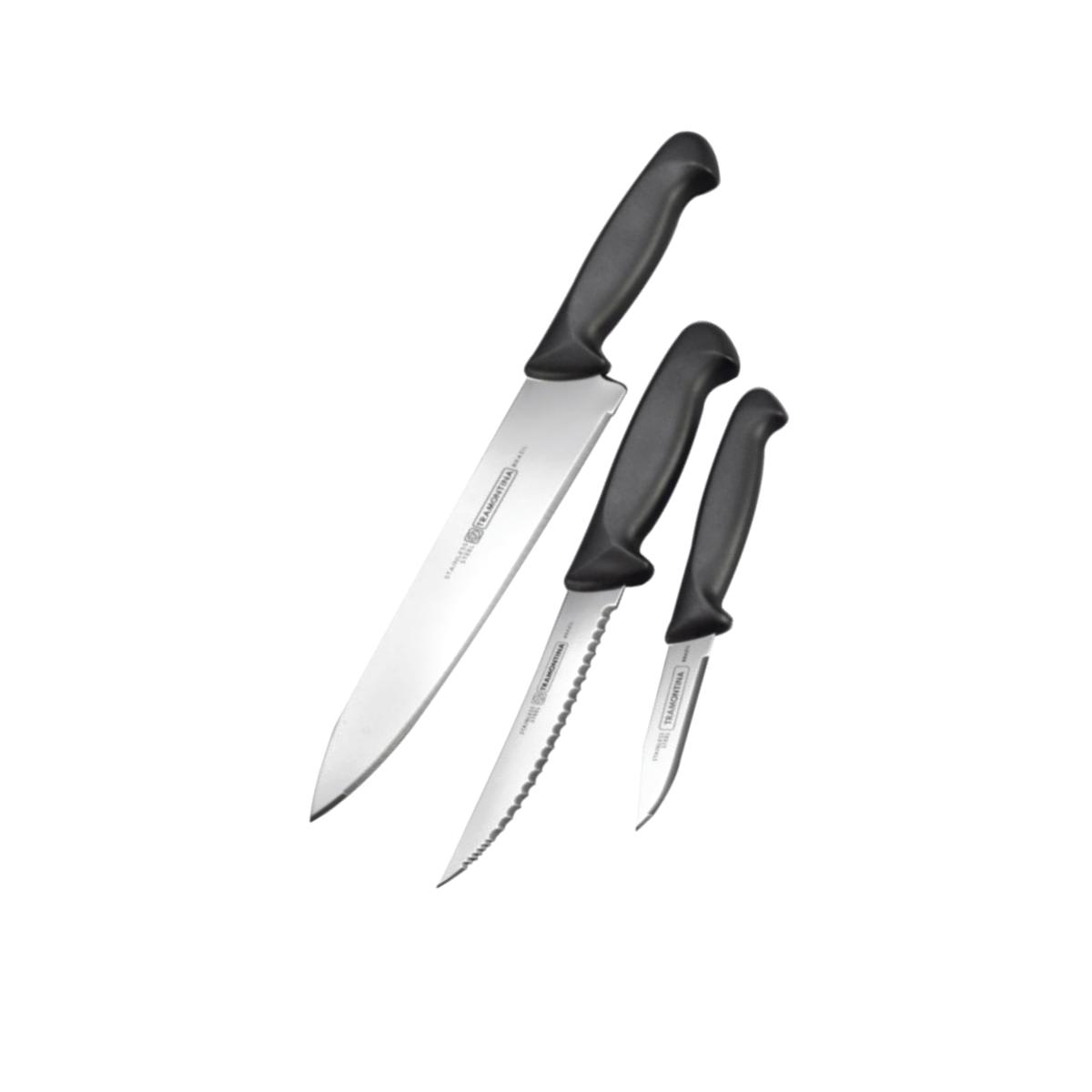 Picture of Tramontina 80020-505 Stainless Steel Kitchen Knife Set  3 Piece