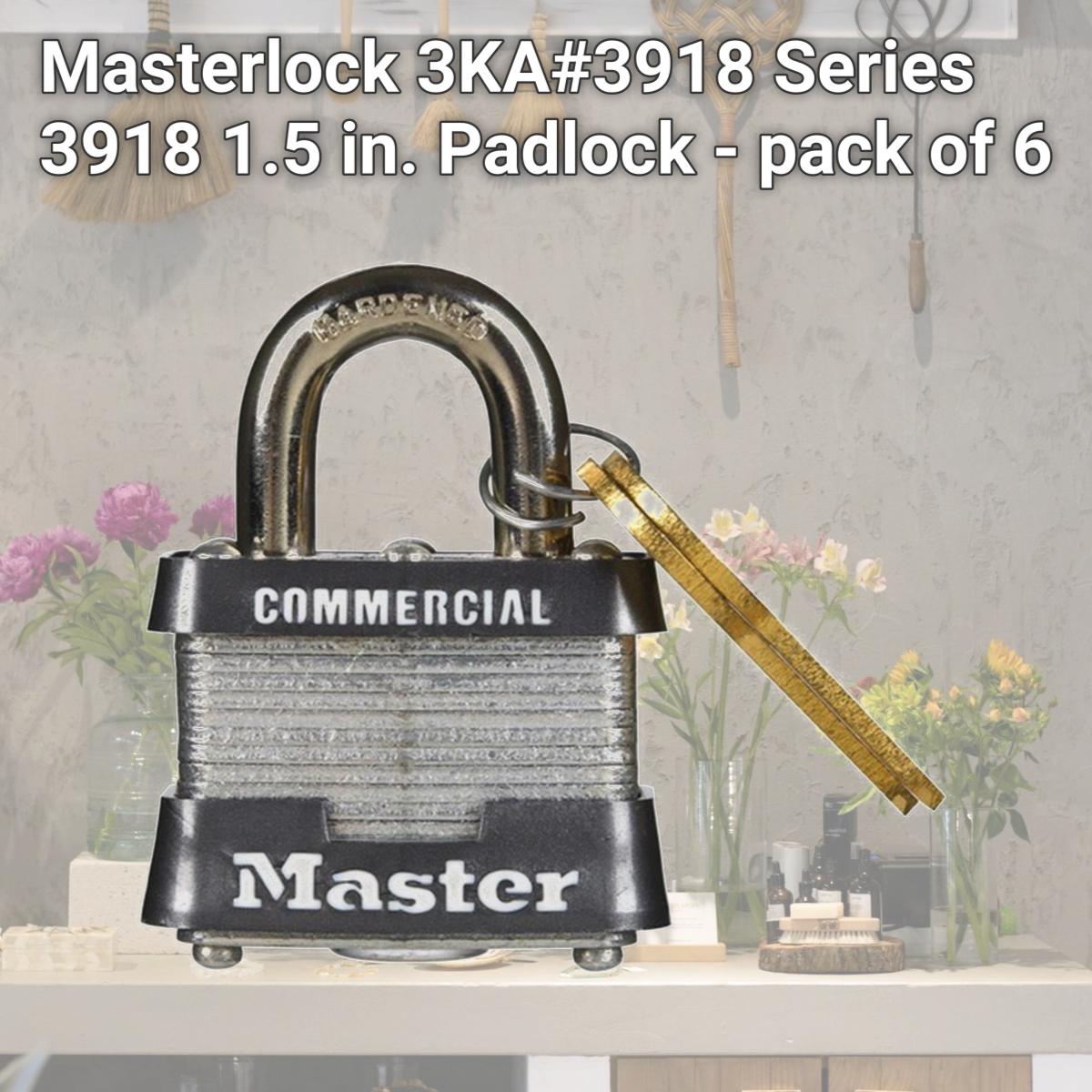 Picture of Masterlock 3KA#3918 Series 3918 1.5 in. Padlock - pack of 6