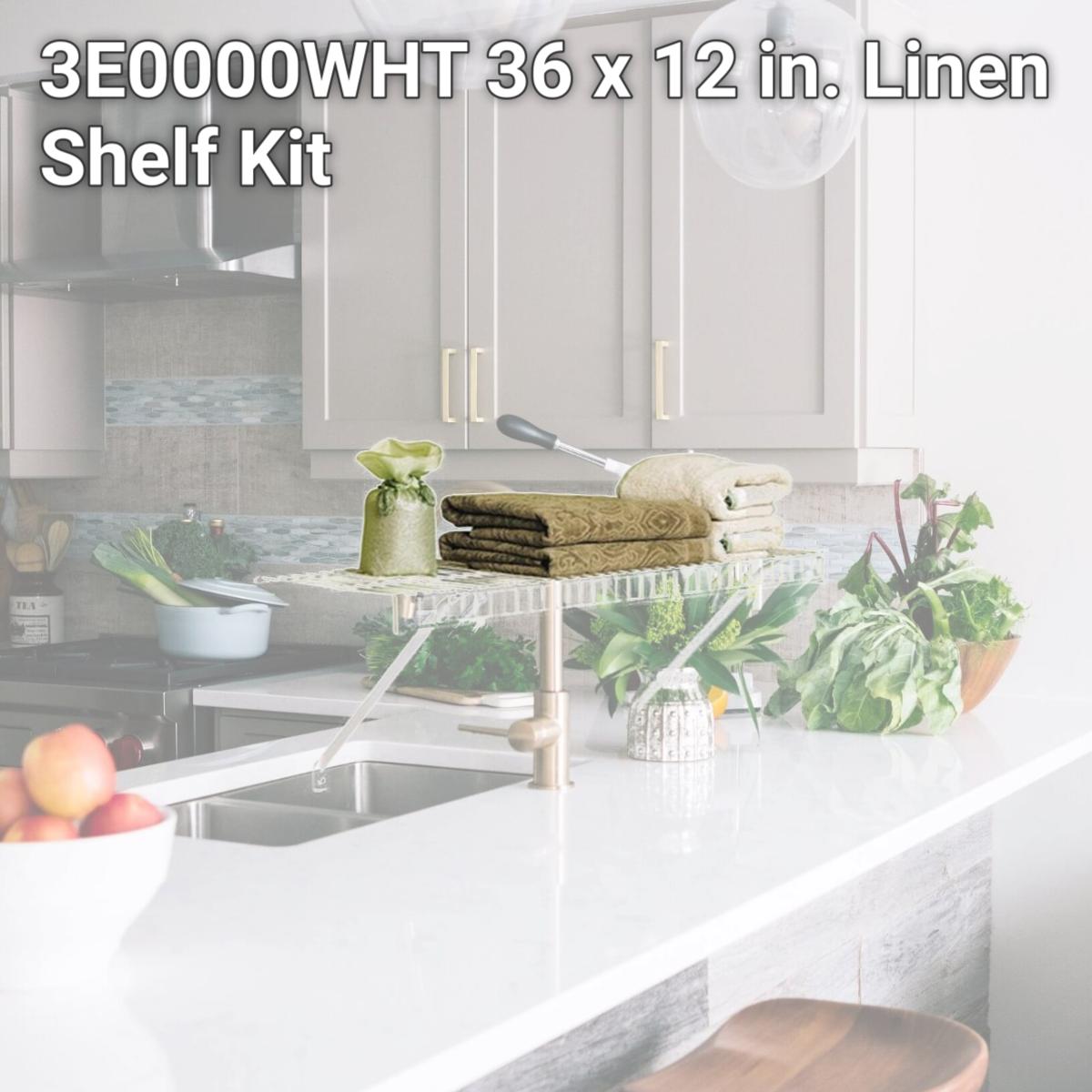 Picture of Rubbermaid 3E0000WHT 36 x 12 in. Linen Shelf Kit
