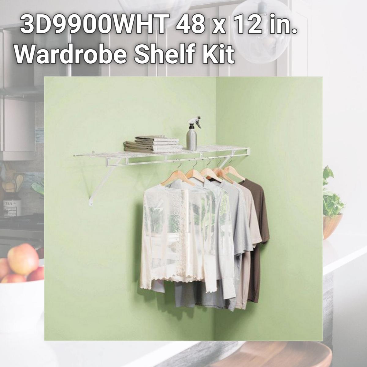 Picture of Rubbermaid 3D9900WHT 48 x 12 in. Wardrobe Shelf Kit