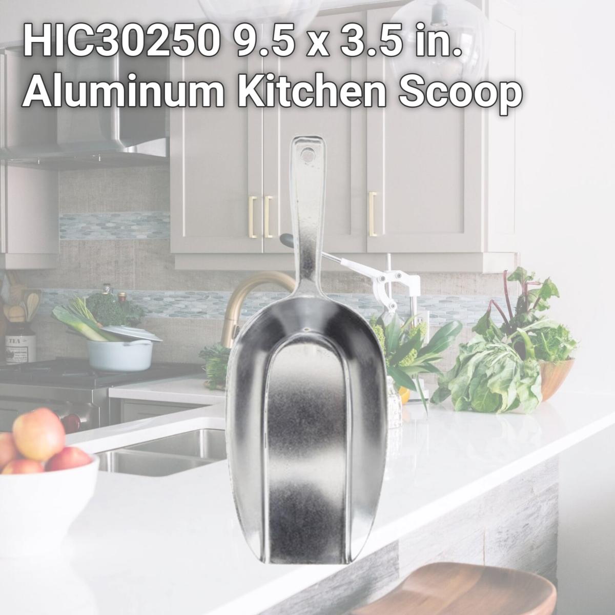 Picture of Harolds Kitchen HIC30250 9.5 x 3.5 in. Aluminum Kitchen Scoop
