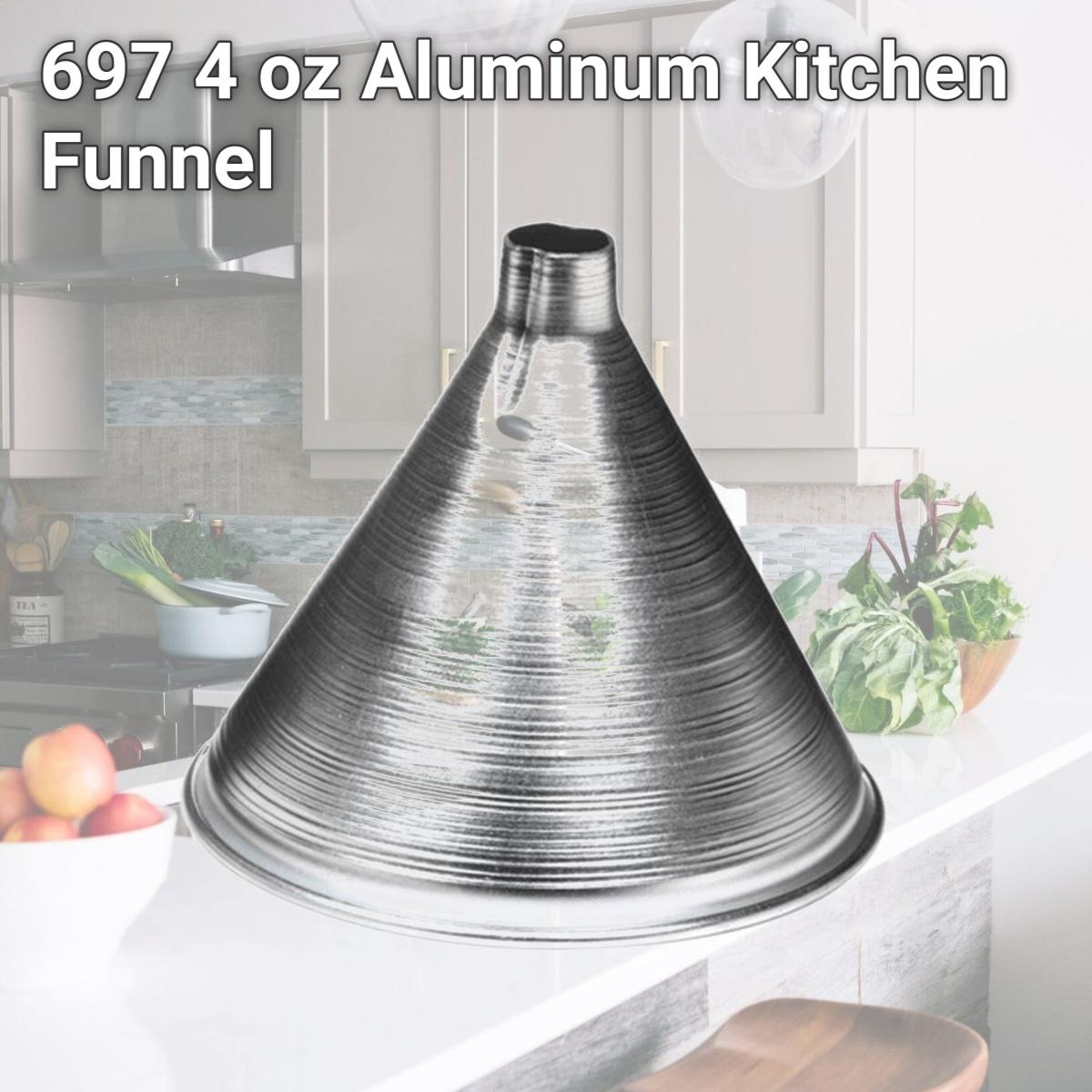 Picture of Harolds Kitchen 697 4 oz Aluminum Kitchen Funnel