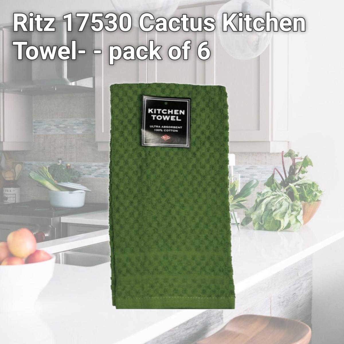 Picture of Ritz 17530 Cactus Kitchen Towel- - pack of 6