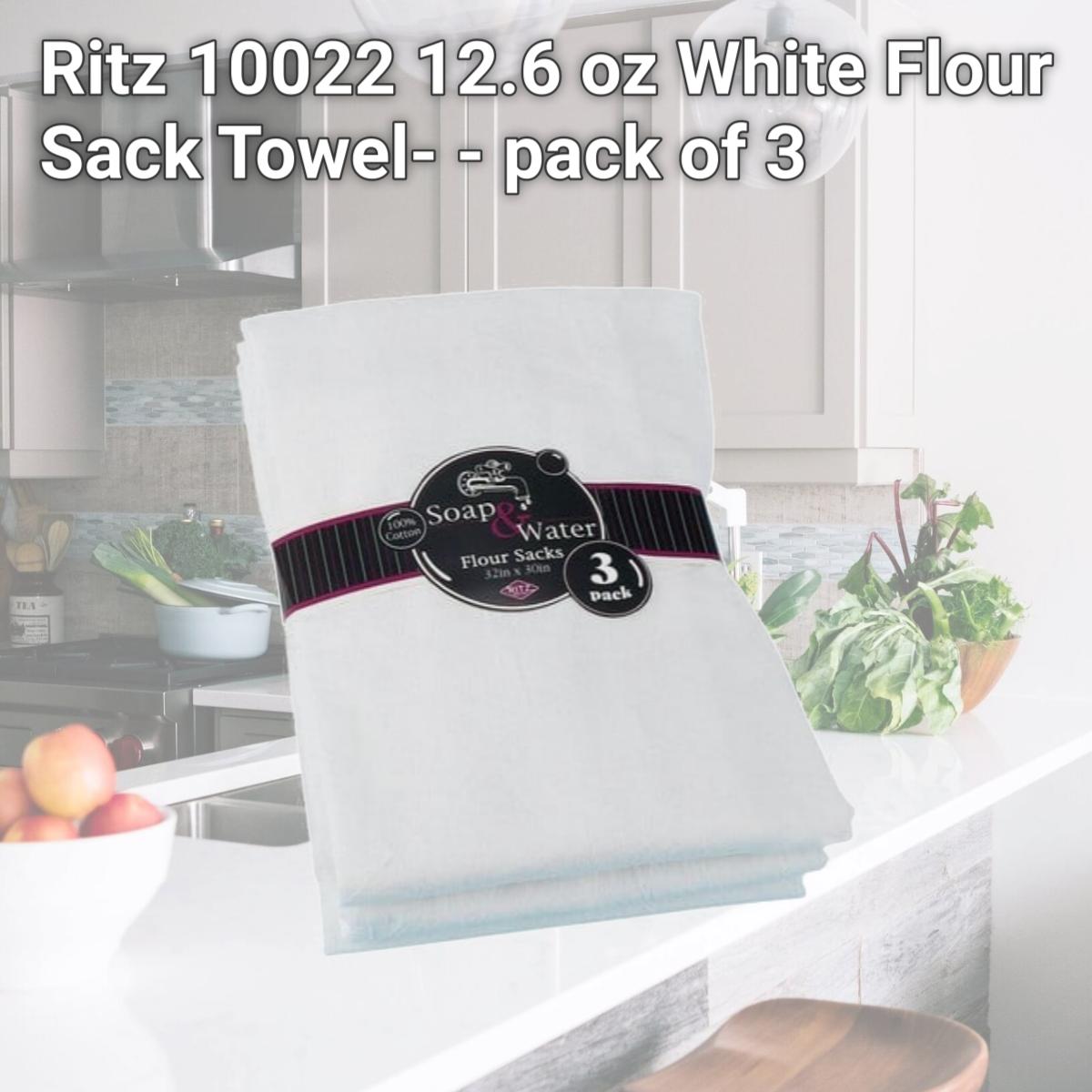 Picture of Ritz 10022 12.6 oz White Flour Sack Towel- - pack of 3