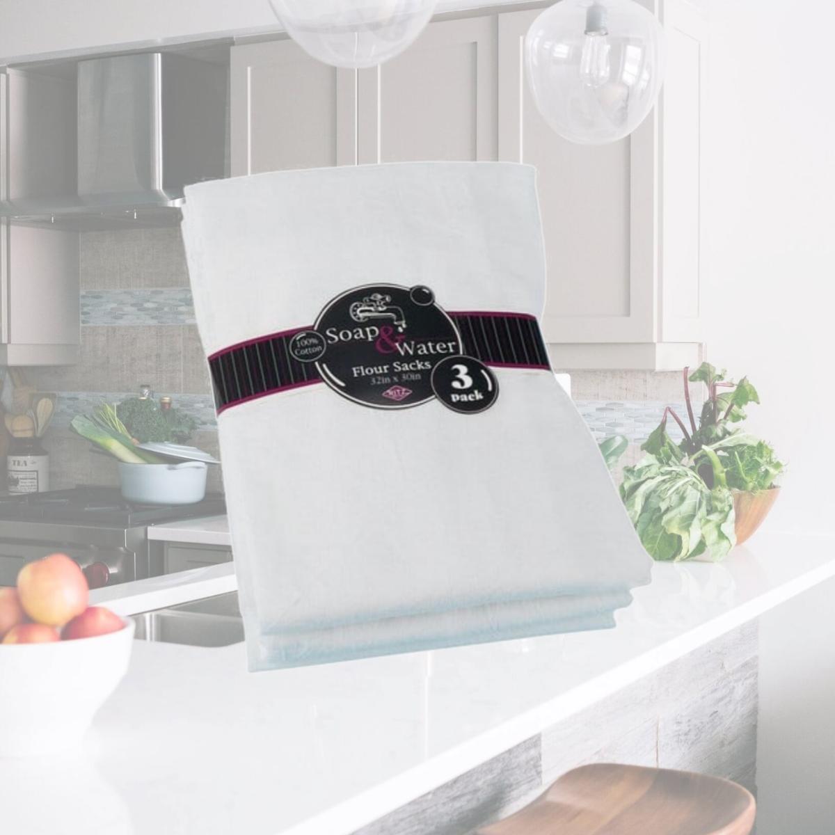 Picture of Ritz 10022 12.6 oz White Flour Sack Towel- - pack of 3