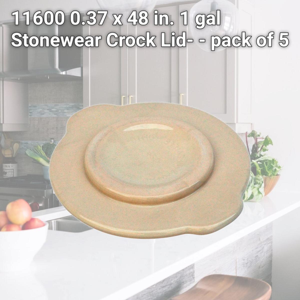 Picture of Ohio Stoneware 11600 0.37 x 48 in. 1 gal Stonewear Crock Lid- - pack of 5