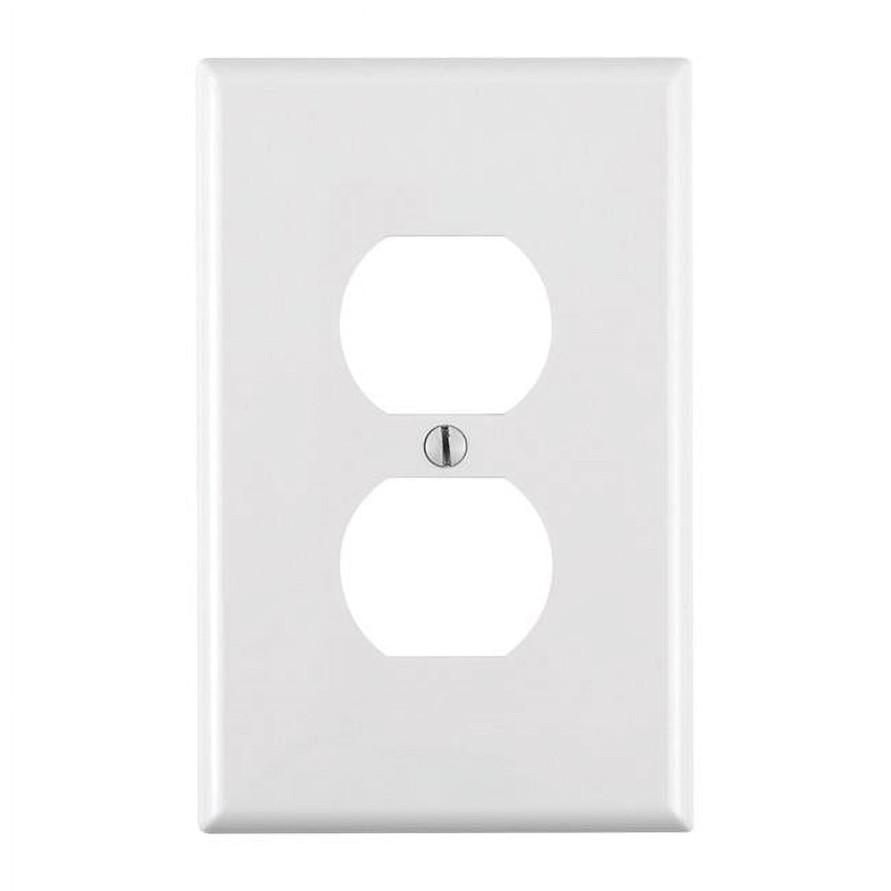 00pj8-00w 1-gang Duplex Device Receptacle Wall Plate White- Pack Of 20