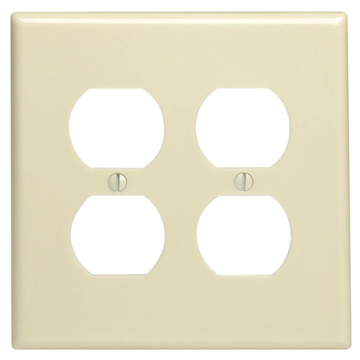 86116-000 2-gang Receptacle Duplex Oversized Wall Plate Ivory