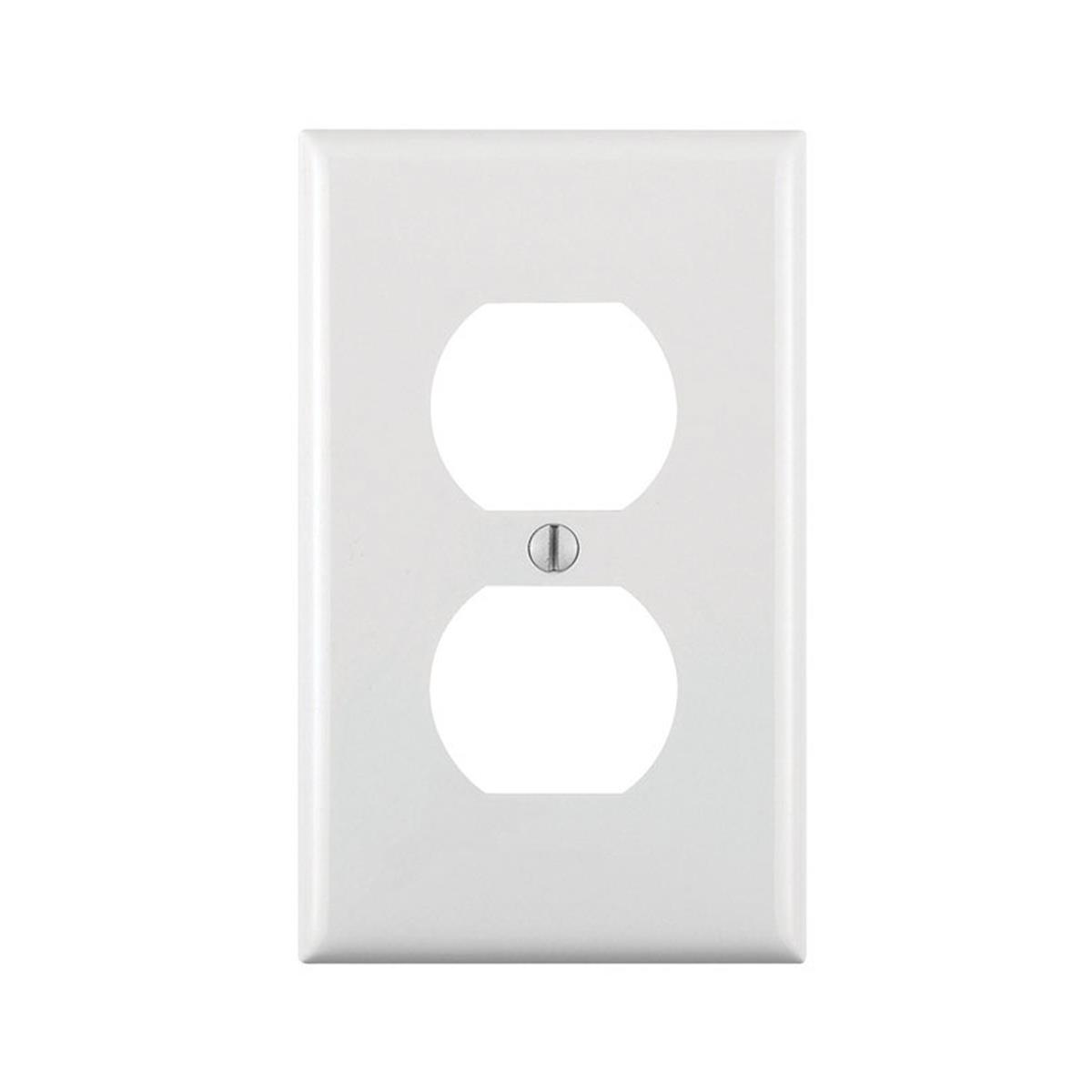 80703-00w 1-gang Duplex Receptacle Wall Plate White- Pack Of 20