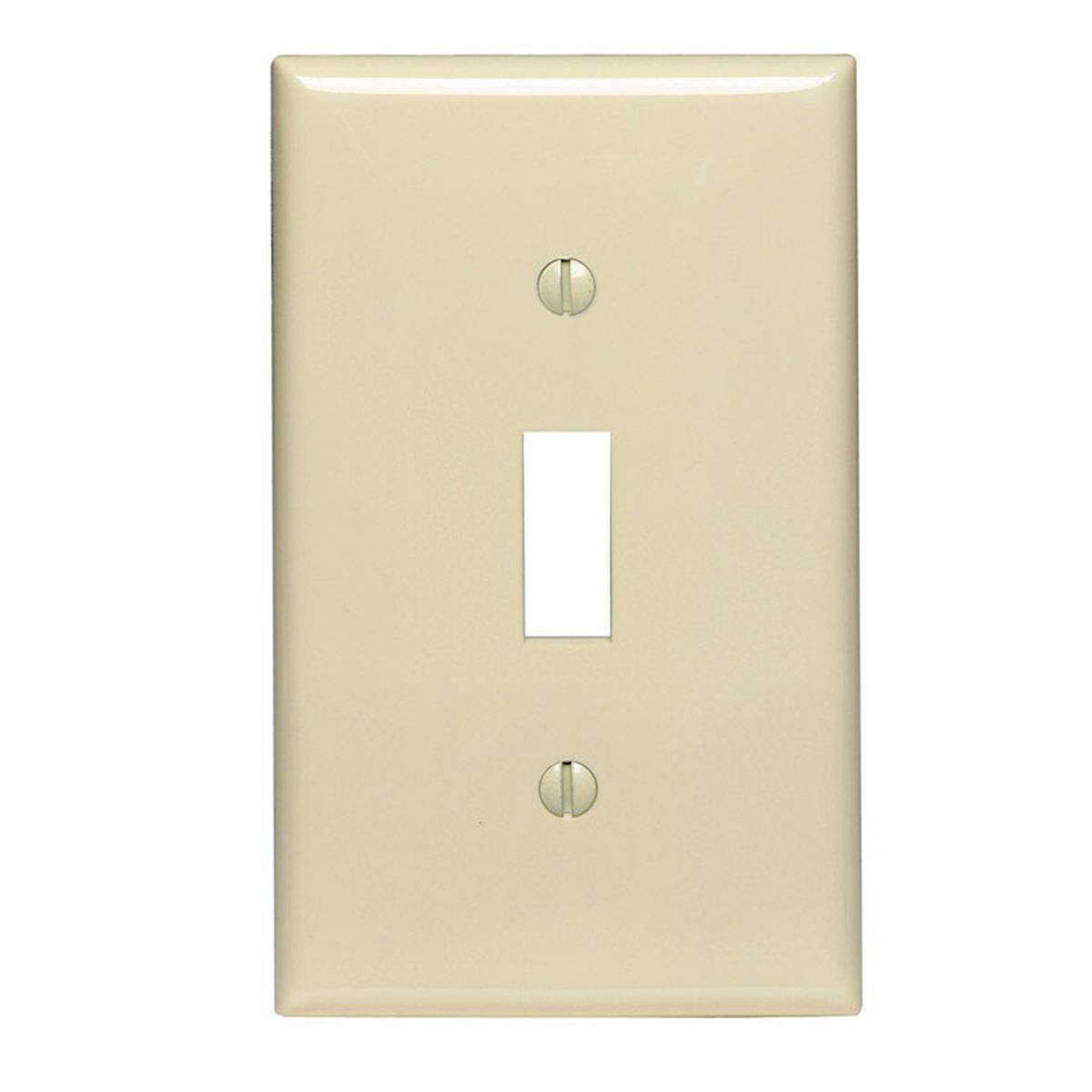 80701-00i 1-gang Toggle Switch Wall Plate Ivory- Pack Of 20