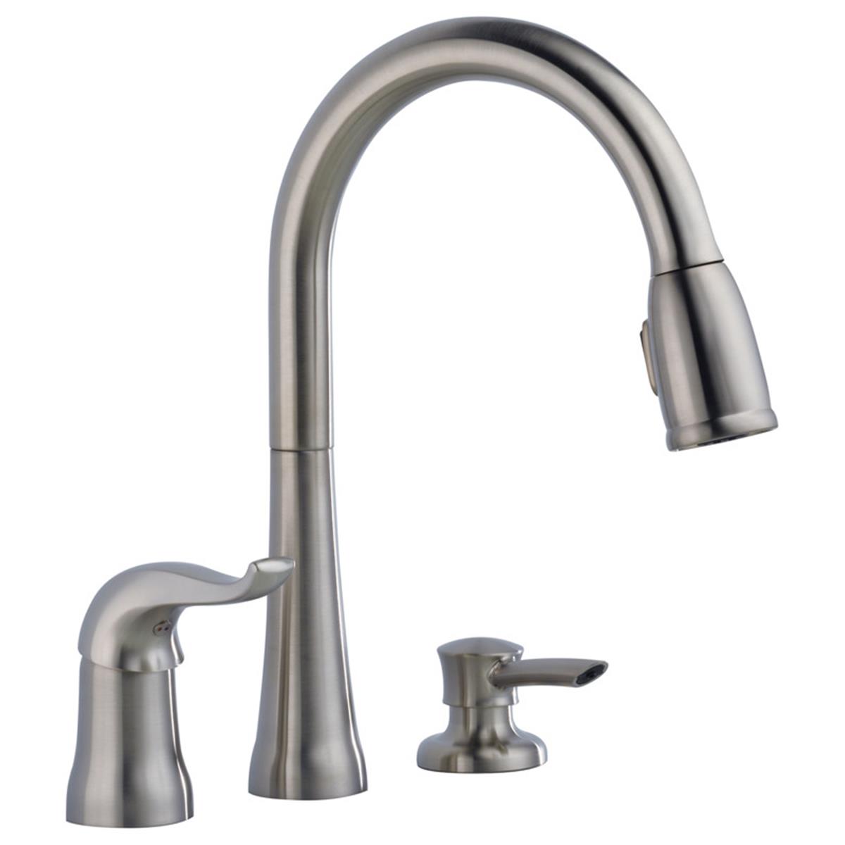 16970-sssd-dst Single Handle Pull-down Kitchen Faucet With Soap Dispenser