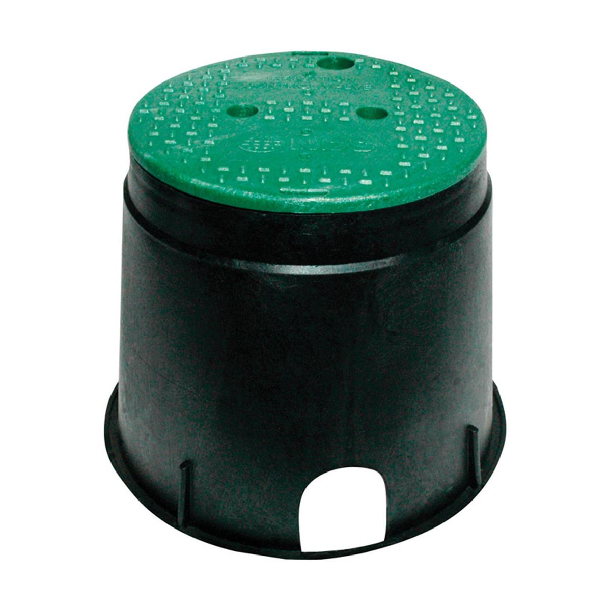 111bc 10 In. Round Box, Round Overlapping Cover Black Or Green