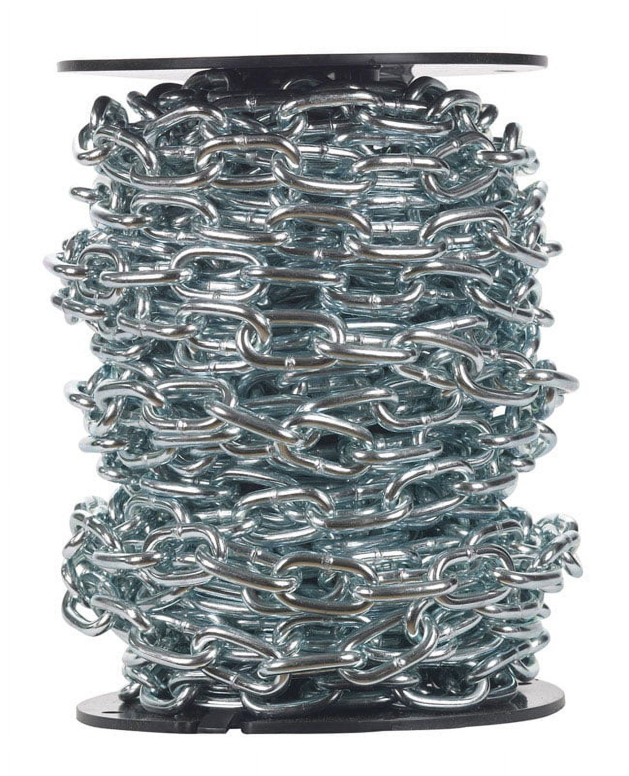 0722127 0.25 In. X 65 Ft. Proof Coil Chain Zinc Plated Silver