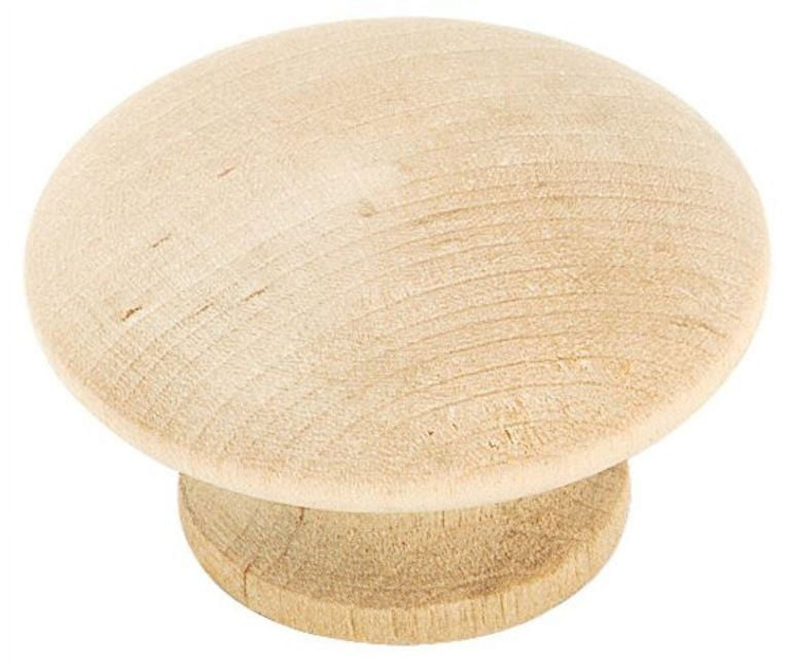 Bp813wd 1.5 In. Plain Knob, Wood Round - Pack Of 2