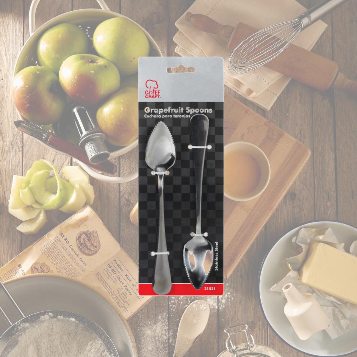 Picture of Chef Craft 21521 Stainless Steel Grapefruit Spoons- pack of 3