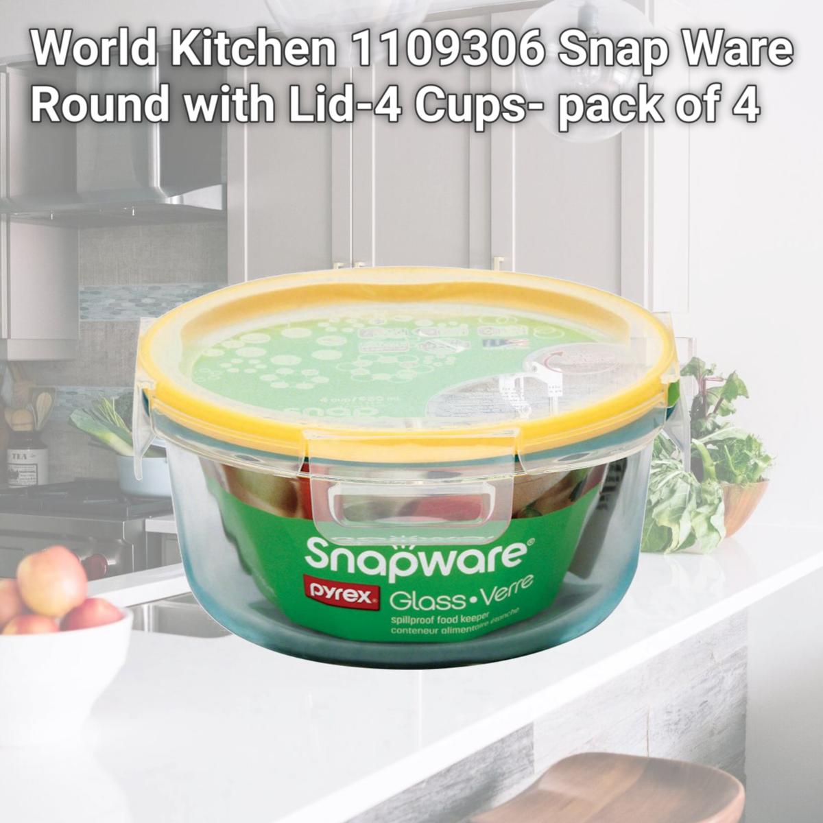 Picture of World Kitchen 1109306 Snap Ware Round with Lid-4 Cups- pack of 4