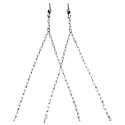0702024 Porch Swing Chain Assembly With Hooks - Silver