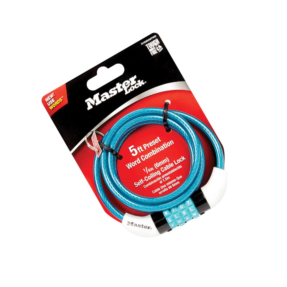 Picture of Master Lock 8152DASTWD 5 ft. Bike Cable Word Lock