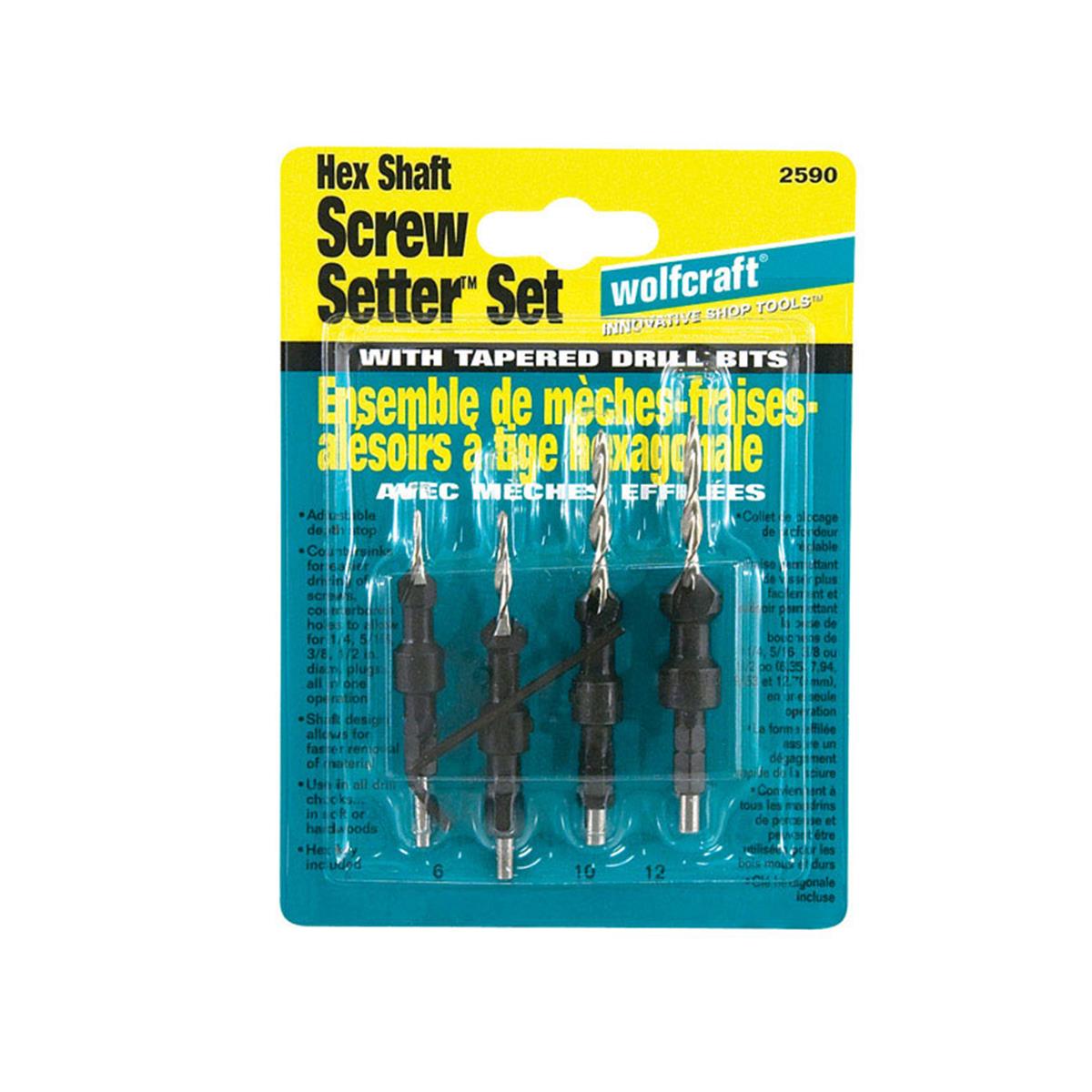 2590 Screw Setter Bit Set - 4 Piece